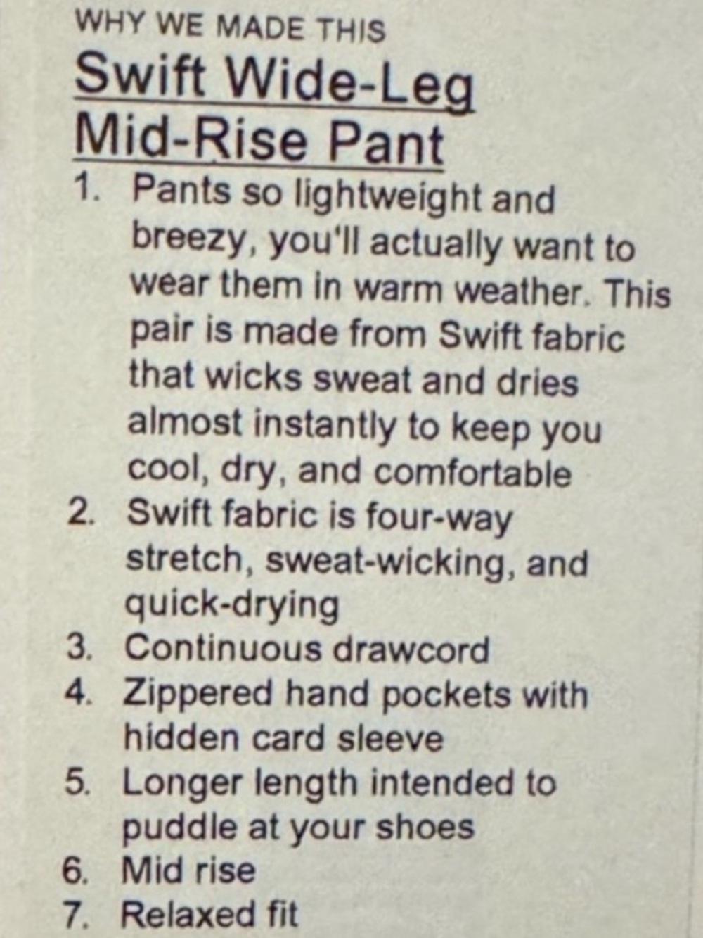 Lululemon Swift Mid-Rise Wide-Leg Pants in Black size 6 - Picture 11 of 16